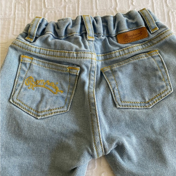 Bonpoint contrast-stitching denim trousers - Picture 4 of 6